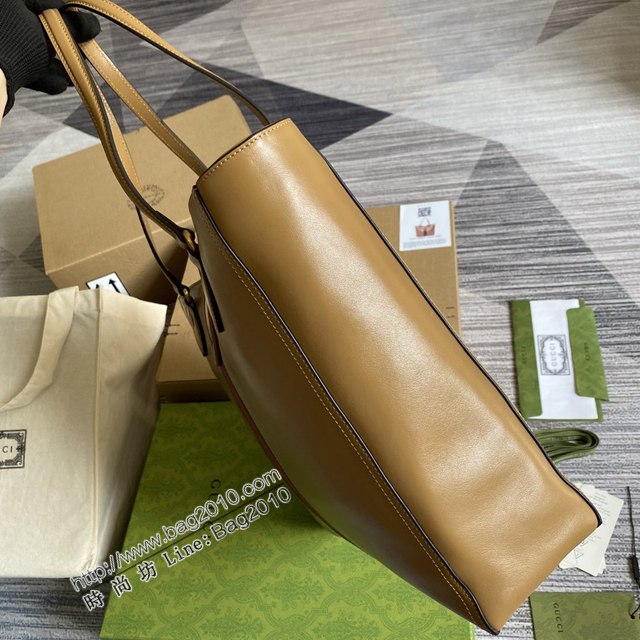 Gucci新款包包 古馳全皮手提購物袋 Gucci雙G簡約托特包 649577  ydg3304